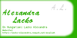 alexandra lacko business card